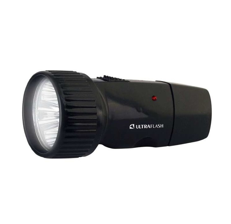 Фонарь LED3850 (аккум 220В черн. 5LED 1хNi-Cd) Ultraflash 12098