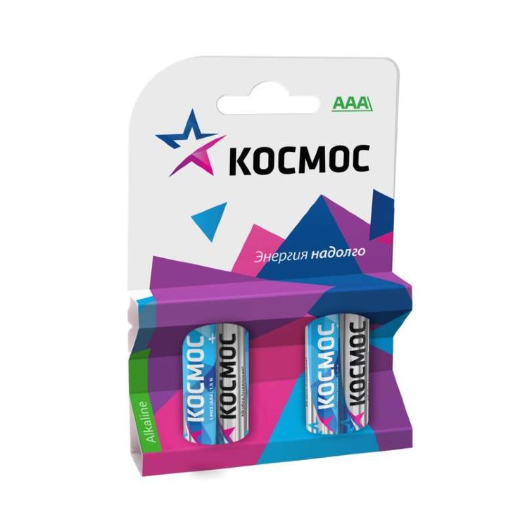 Элемент питания алкалиновый LR LR03 BP-4 (блист.4шт) Космос KOCLR034BL