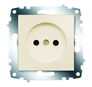Механизм розетки 1-м СП Cosmo 16А IP20 без заземл. крем. ABB 619-010300-215