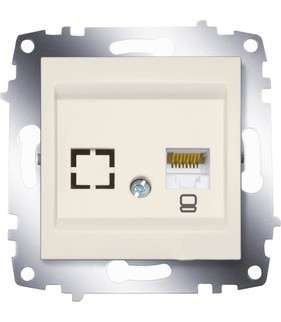 Механизм розетки комп. 1-м Cosmo (RJ45 CAT.6 + гнездо) крем. ABB 619-010300-247