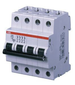 Выключатель автоматический модульный 4п C 25А 6кА S204 C25 ABB 2CDS254001R0254