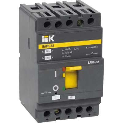 Выключатель автоматический 3п 125А 25кА ВА 88-32 IEK SVA10-3-0125