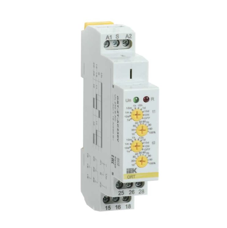 Реле времени ORT 2 конт. 2 уст. 230В AC ИЭК ORT-2T-AC230V