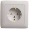 Розетка 1-м СП 1мод. Хит 16А IP20 250В с заземл. защ. шторки бел. SE RS16-136-B