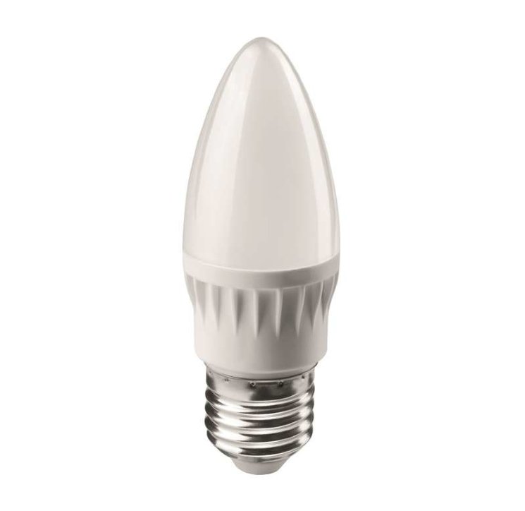 Лампа светодиодная 71 630 OLL-C37-6-230-2.7K-E27-FR 6Вт свеча 2700К тепл. бел. E27 450лм 220-240В ОНЛАЙТ 71630