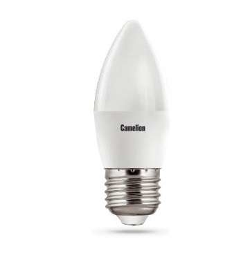 Лампа светодиодная LED8-C35/845/E27 8Вт свеча 4500К бел. E27 750лм 170-265В Camelion 12390