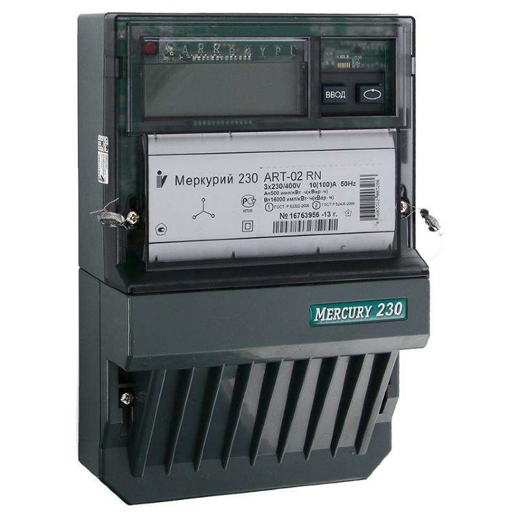 Счетчик Меркурий 230 AM-01 3ф 5-60А класс точн. 1.0 1 тариф. импульс. вых. на панель мех. ОУ Инкотекс 00000032428