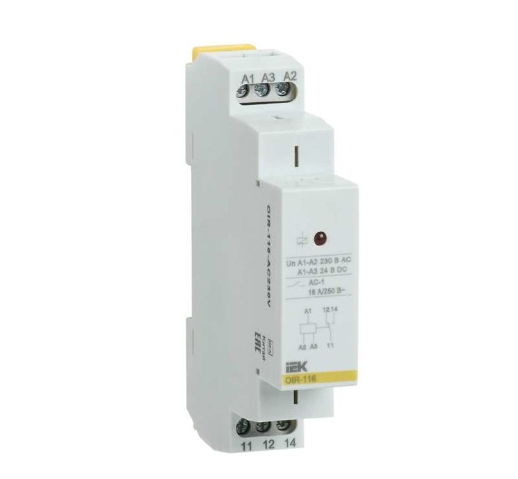 Реле промежуточное OIR 1 конт. (16А) 230В AC IEK OIR-116-AC230V