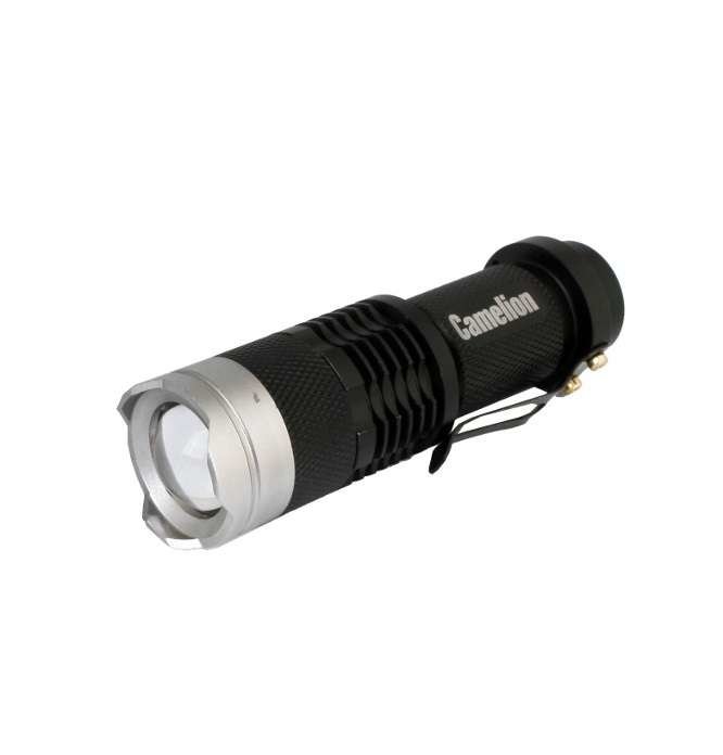 Фонарь LED5135 (LED XPE ZOOM 3 реж 1хLR6 алюм. блистер черн.) Camelion 12915